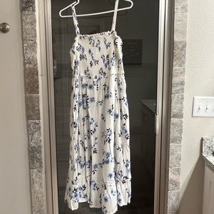 White dress with flowers